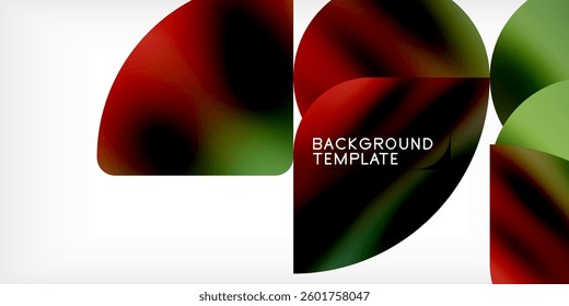 Color geometric shapes background shadow circles