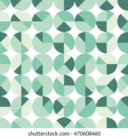 Color geometric shapes circle pattern background. Cloth pattern concept. green color tone.