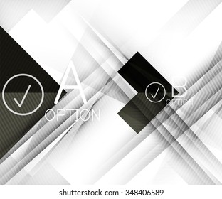 Color de las formas geométricas con elementos de opción de fondo abstracto. Ilustración del vector