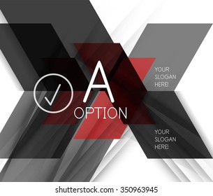 Farbgeometrische Formen mit optionalen Elementen abstrakter Hintergrund. Vektorgrafik