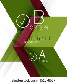 Color de las formas geométricas con elementos de opción de fondo abstracto. Ilustración del vector