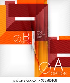 Color de las formas geométricas con elementos de opción de fondo abstracto. Ilustración del vector