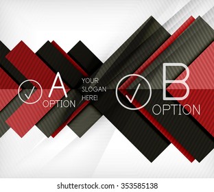 Color de las formas geométricas con elementos de opción de fondo abstracto. Ilustración del vector
