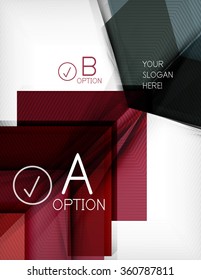 Color geometric shapes with option elements abstract background