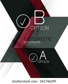 Color geometric shapes with option elements abstract background