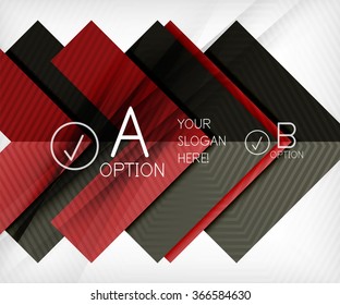 Color geometric shapes with option elements abstract background