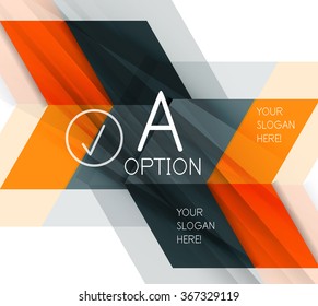Color geometric shapes with option elements abstract background