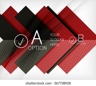 Color geometric shapes with option elements abstract background