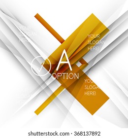 Color geometric shapes with option elements abstract background