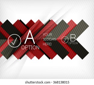 Color geometric shapes with option elements abstract background