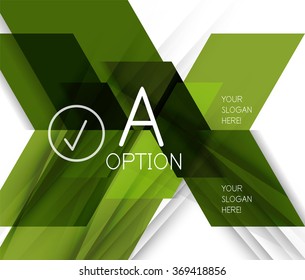 Color geometric shapes with option elements abstract background