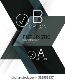 Color geometric shapes with option elements abstract background
