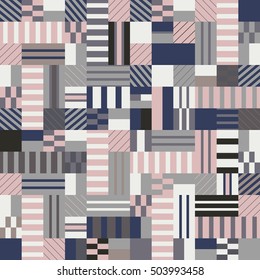 Color geometric shapes square pattern background.  Cloth patten concept