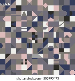 Color geometric shapes square pattern background.  Cloth patten concept
