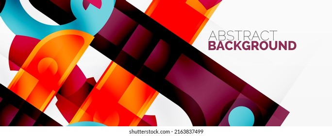 Color geometric stripes, lines abstract background. Minimal geometric template for wallpaper, banner, presentation