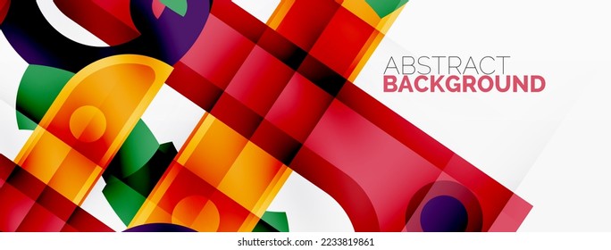 Color geometric stripes, lines abstract background. Minimal geometric template for wallpaper, banner, presentation