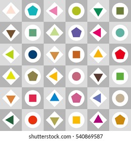 color geometrics and gray scale tile - Geometric seamless pattern