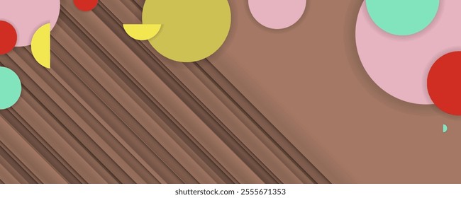 Color Geometry lines and circles on chocolate Mocha delicious Mousse background textured design background template