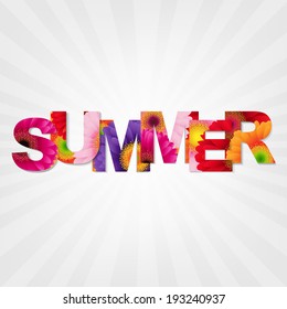 Color Gerbers Summer Banner, With Gradient Mesh, Vector Illustration