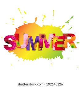 Color Gerbers Summer Poster, Vektorgrafik