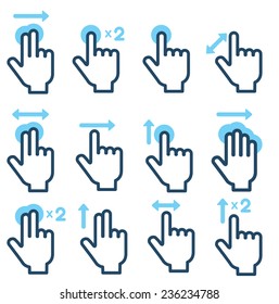 Color Gestures Vector Set