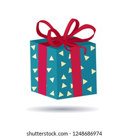 color gift 3D vector illustration