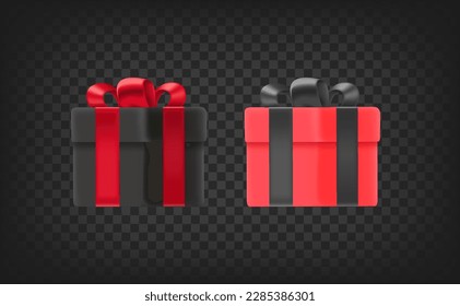 Recorte de cuadros de regalo de color. 3.d cliparte vectorial aislada en fondo transparente