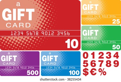 Color Gift Cards (vector format)