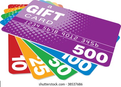 Color Gift Cards (vector format)