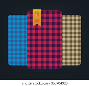 Color gingham Patterns and buffalo check plaid patterns. 