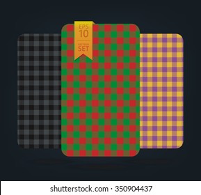 Color gingham Patterns and buffalo check plaid patterns. 