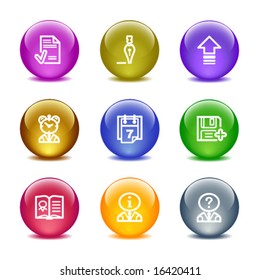 Color glass ball web icons, set 2