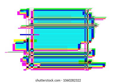 Color glitch background. Distortion effects for advertising. Vector illustration