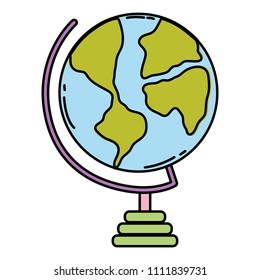 color global world map geography desk