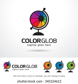 Color Globe Logo Template Design Vector 