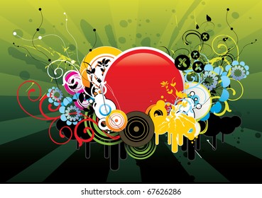 color glossy abstract vector illustration