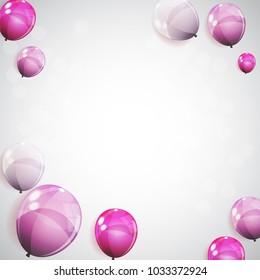 Color Glossy Balloons Background Vector Illustration eps10