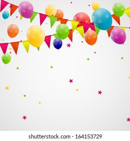 Color glossy balloons background vector illustration