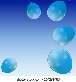 Color glossy balloons background vector illustration