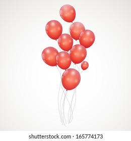 Color glossy balloons background vector illustration