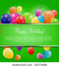 Color glossy balloons background vector illustration