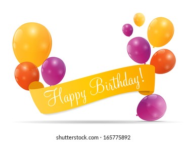 Color glossy balloons background vector illustration