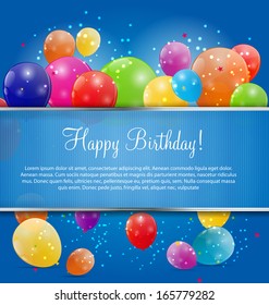 Color glossy balloons background vector illustration