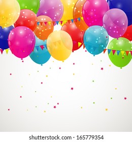 Color glossy balloons background vector illustration