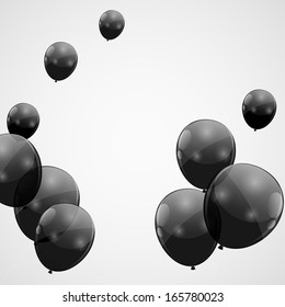 Color Glossy Balloons Background Vector Illustration