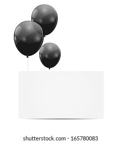 Color Glossy Balloons Background Vector Illustration