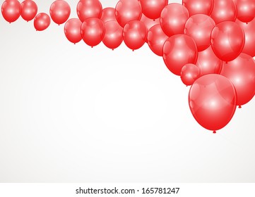 Color glossy balloons background vector illustration