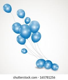 Color glossy balloons background vector illustration