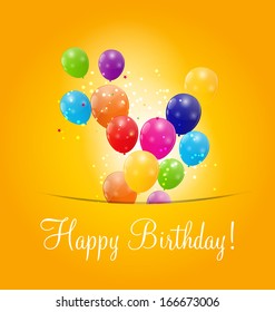 Color glossy balloons background vector illustration