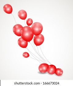 Color glossy balloons background vector illustration